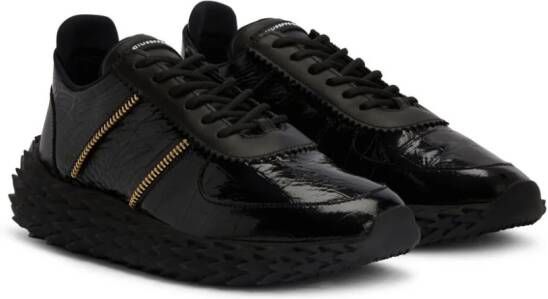 Giuseppe Zanotti Urchin crocodile-embossed panelled sneakers Black