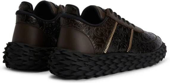 Giuseppe Zanotti Urchin embossed-leather sneakers Brown