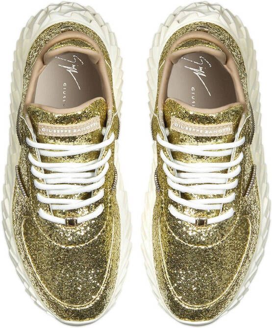 Giuseppe Zanotti Urchin glitter sneakers Gold