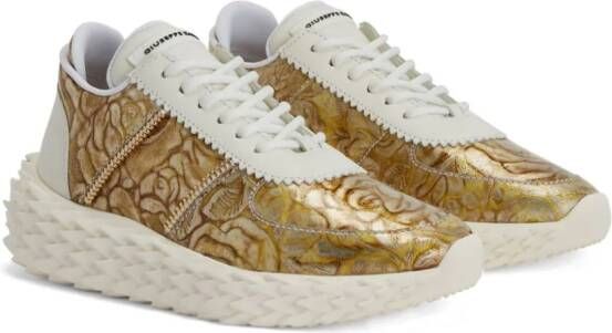 Giuseppe Zanotti Urchin leather sneakers Gold