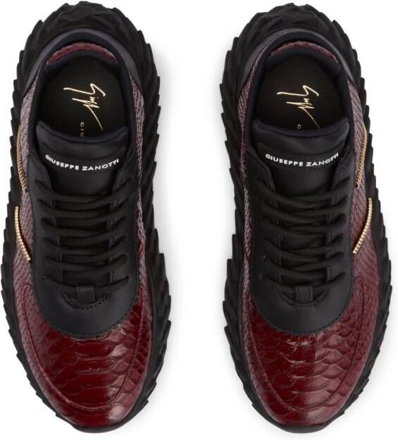Giuseppe Zanotti Urchin leather sneakers Red