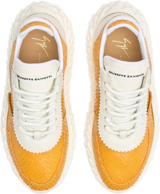 Giuseppe Zanotti Urchin leather sneakers Yellow