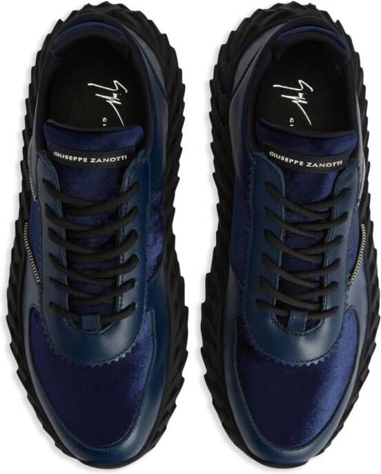 Giuseppe Zanotti Urchin panelled leather sneakers Blue