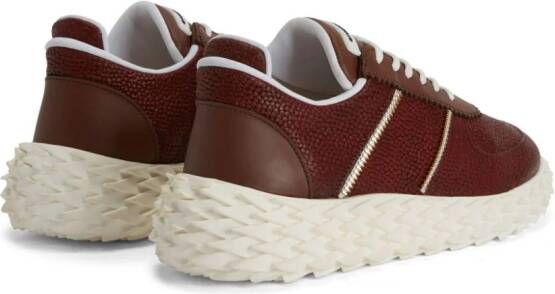Giuseppe Zanotti Urchin panelled leather sneakers Brown