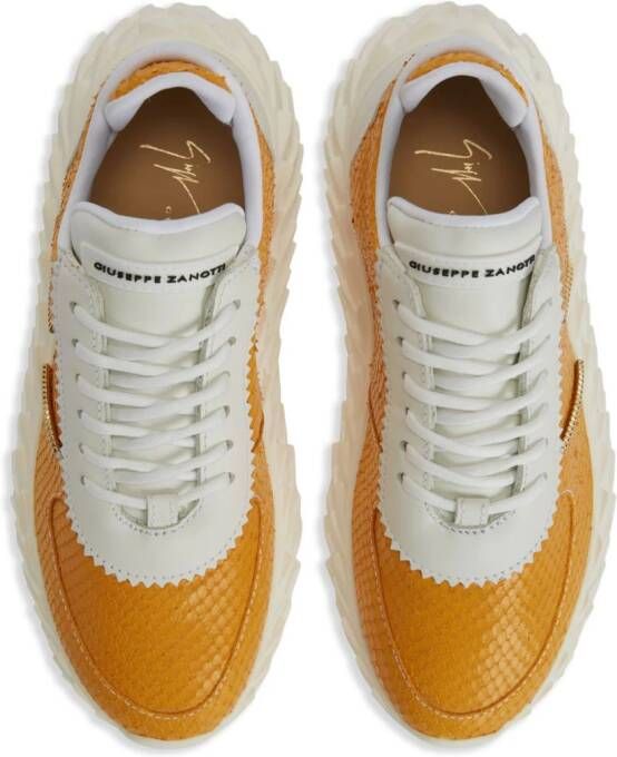 Giuseppe Zanotti Urchin snakeskin-effect sneakers Yellow