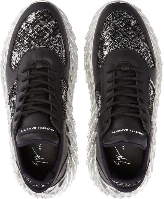 Giuseppe Zanotti Urchin snakeskin sneakers Black