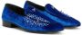 Giuseppe Zanotti velvet-effect rhinestone loafers Blue - Thumbnail 2