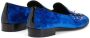 Giuseppe Zanotti velvet-effect rhinestone loafers Blue - Thumbnail 3
