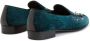 Giuseppe Zanotti velvet-effect rhinestone loafers Green - Thumbnail 3