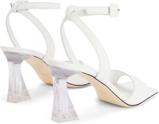 Giuseppe Zanotti Vestaa transparent-heel sandals White