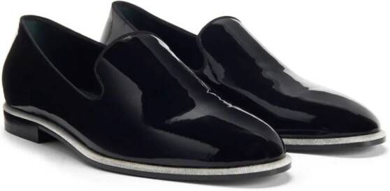 Giuseppe Zanotti Vilbert patent-finish leather loafers Black