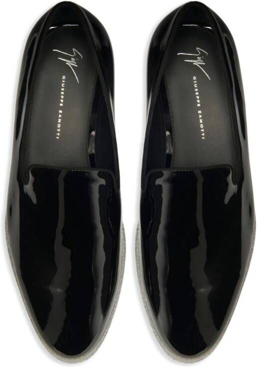 Giuseppe Zanotti Vilbert patent-finish leather loafers Black