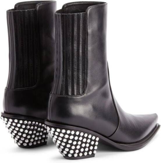 Giuseppe Zanotti Yanhira 75mm crystal-embellished ankle boots Black