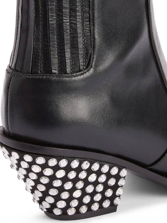 Giuseppe Zanotti Yanhira 75mm crystal-embellished ankle boots Black