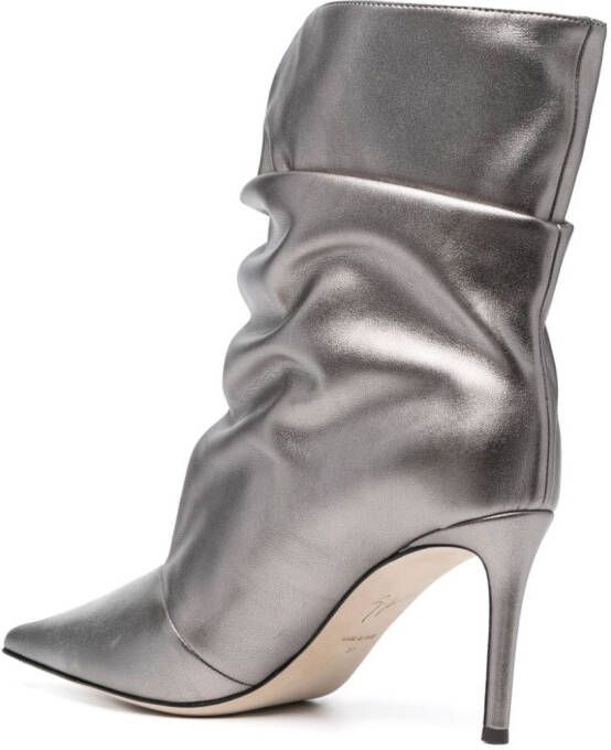 Giuseppe Zanotti Yunah 90mm slouchy boots Silver