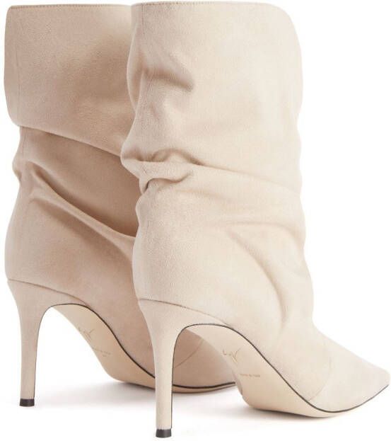 Giuseppe Zanotti Yunah suede 85mm ankle boots Neutrals