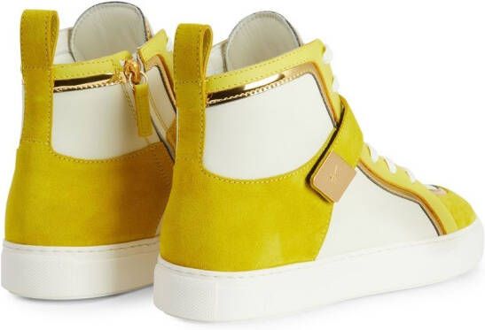 Giuseppe Zanotti Zenas high-top panelled sneakers Yellow
