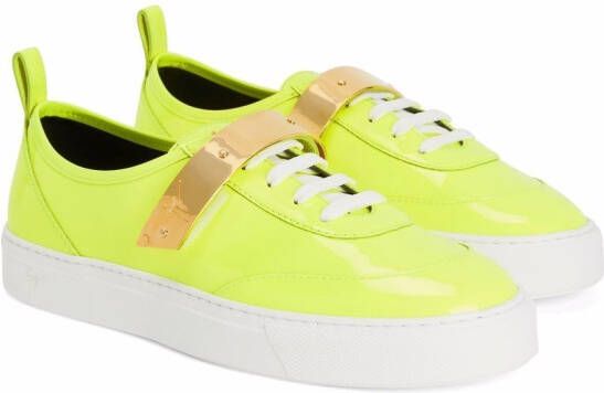 Giuseppe Zanotti Zenas touch-strap sneakers Yellow