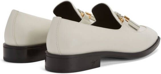 Giuseppe Zanotti Zenobe tassel-detail leather loafers White