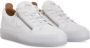 Giuseppe Zanotti zip-detail glitter sneakers White - Thumbnail 2