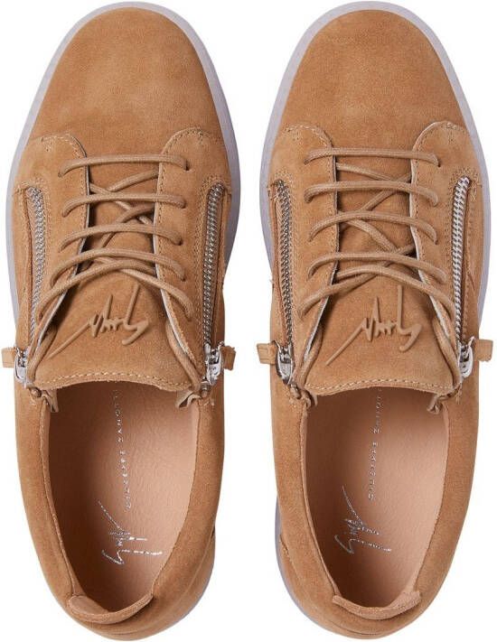 Giuseppe Zanotti zip-detail low-top sneakers Brown