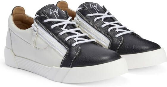 Giuseppe Zanotti zip-up leather sneakers White