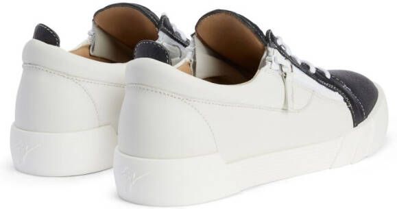 Giuseppe Zanotti zip-up leather sneakers White