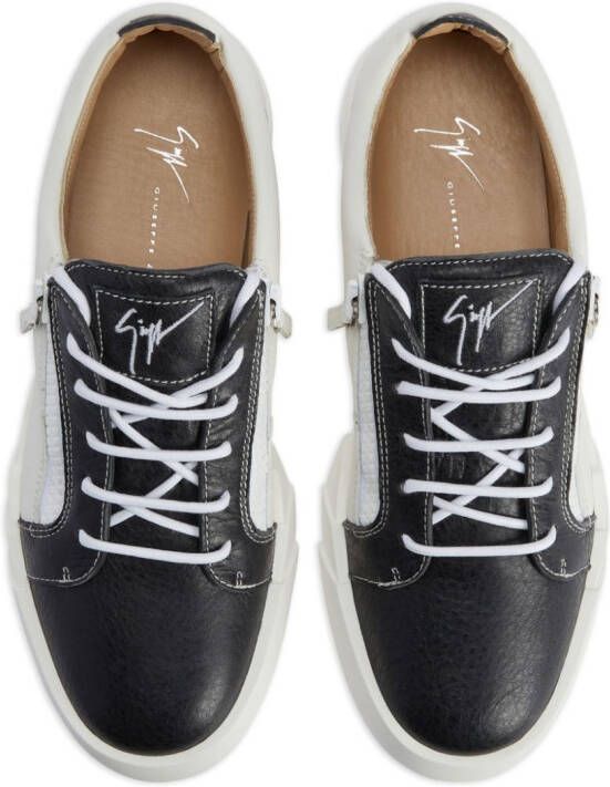 Giuseppe Zanotti zip-up leather sneakers White