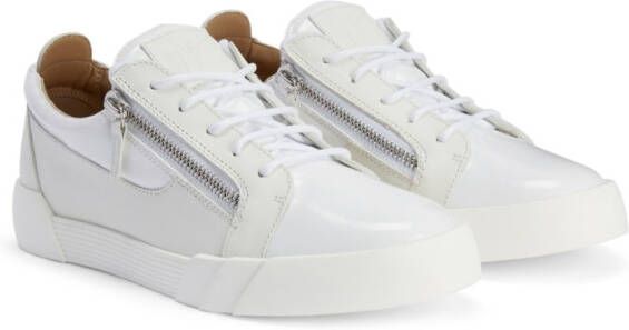 Giuseppe Zanotti zip-up leather sneakers White