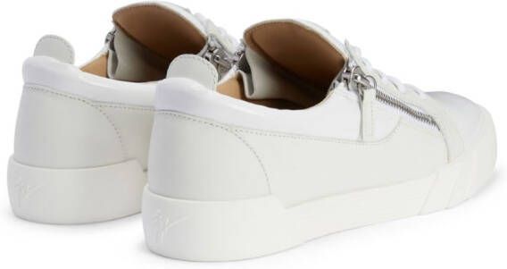 Giuseppe Zanotti zip-up leather sneakers White