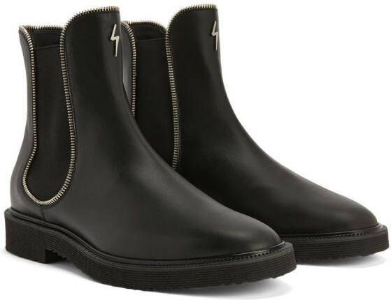 Giuseppe Zanotti zipper-lined leather boots Black