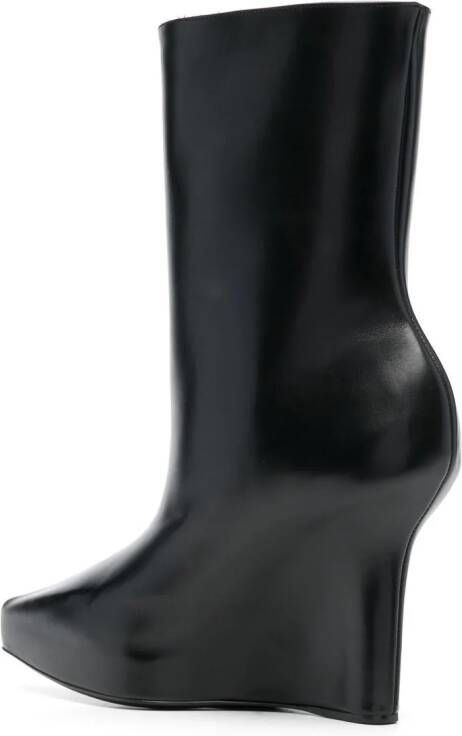 Givenchy 4 Lock leather wedge boots Black