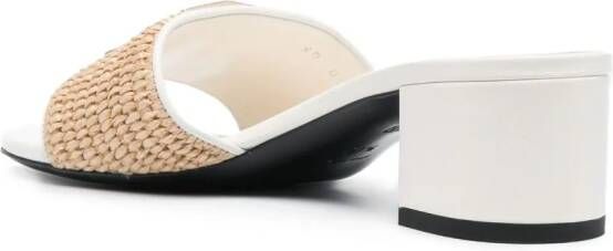 Givenchy 4G-logo 50mm raffia sandals Neutrals
