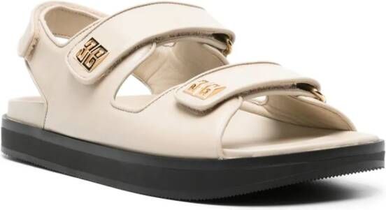 Givenchy 4G-plaque leather sandals Neutrals