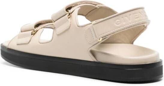 Givenchy 4G-plaque leather sandals Neutrals