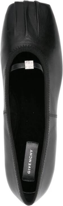 Givenchy 4G-plaque pleated ballerina shoes Black