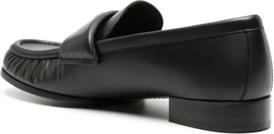 Givenchy 4G ruched leather loafers Black
