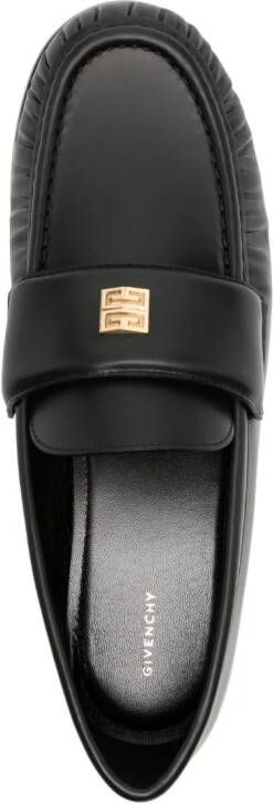 Givenchy 4G ruched leather loafers Black