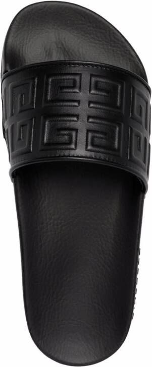Givenchy 4G strap slip-on slides Black