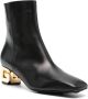 Givenchy 50mm logo-plaque leather boots Black - Thumbnail 1