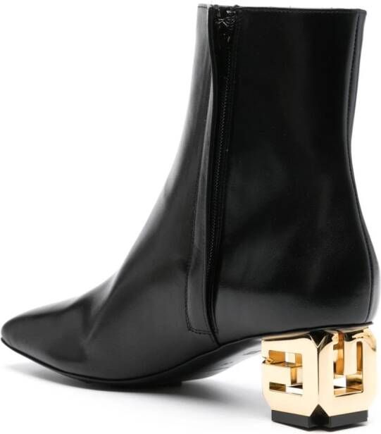 Givenchy 50mm logo-plaque leather boots Black