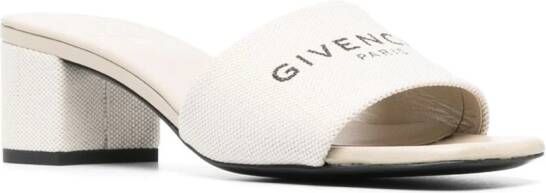 Givenchy 55mm logo-print mules Neutrals