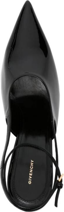Givenchy 95mm patent leather slingback pumps Black