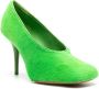 Givenchy 95mm square-toe shearling pumps Green - Thumbnail 2