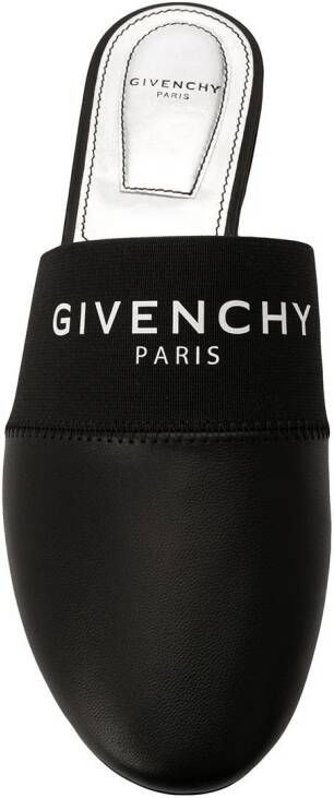 Givenchy Bedford logo-band leather mules Black