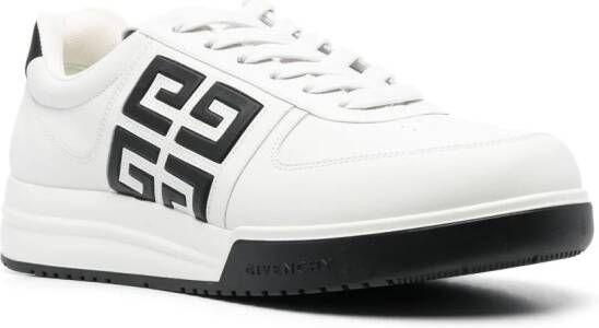 Givenchy contrasting-logo leather sneakers White