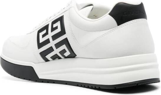 Givenchy contrasting-logo leather sneakers White