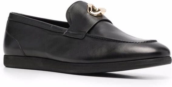 Givenchy G-chain leather loafers Black