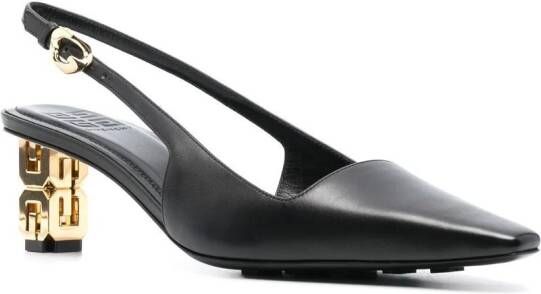Givenchy G-cube 50mm slingback heels Black