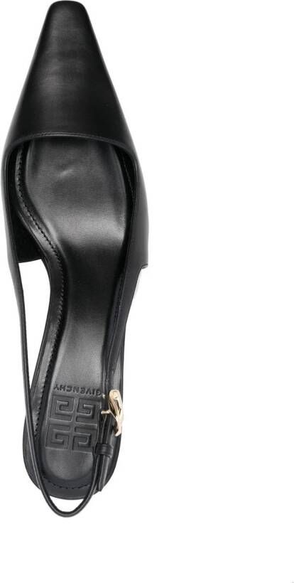 Givenchy G-cube 50mm slingback heels Black